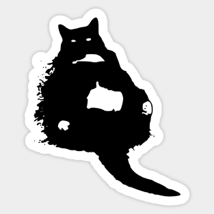 Ink-blot Black Cat Sticker